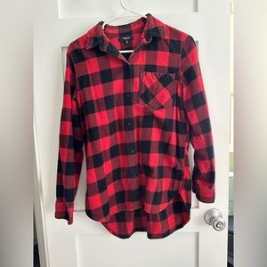 Madewell red buffalo plaid flannel